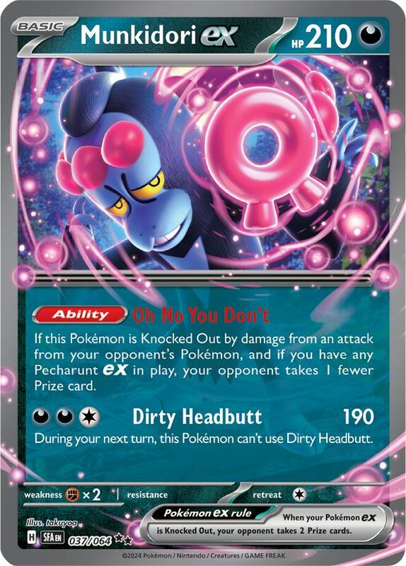 Munkidori ex Pokemon card from SV: Shrouded Fable