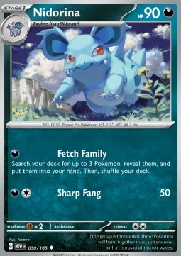 Nidorina Pokemon card from 151