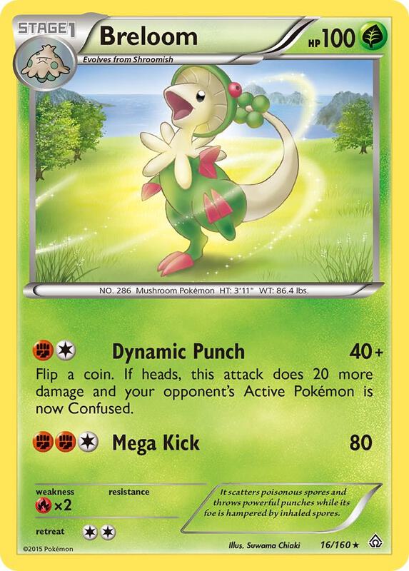 Breloom Pokemon card from XY - Primal Clash
