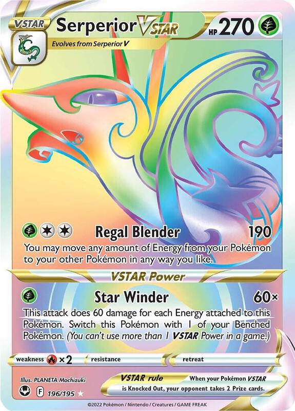Serperior VSTAR (Secret) Pokemon card from SWSH12: Silver Tempest