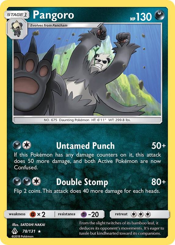 Pangoro Pokemon card from SM - Forbidden Light