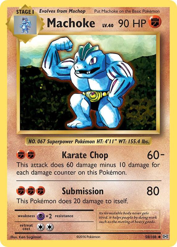 Machoke Pokemon card from XY - Evolutions