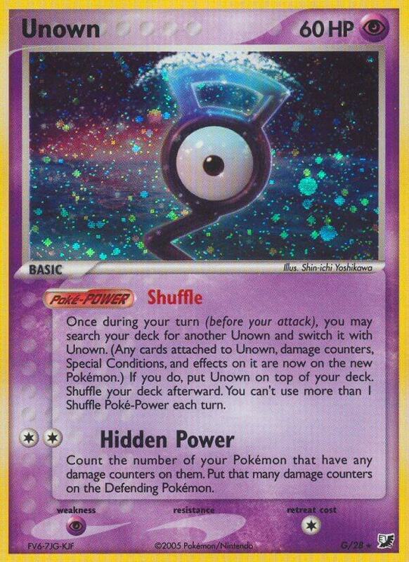 Unown (G) Pokemon card from Unseen Forces
