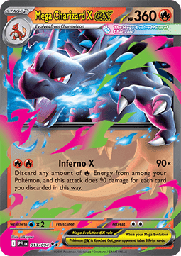 Mega Charizard X ex Pokemon card from Phantasmal Flames