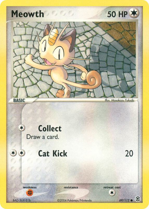 Meowth Pokemon card from FireRed & LeafGreen