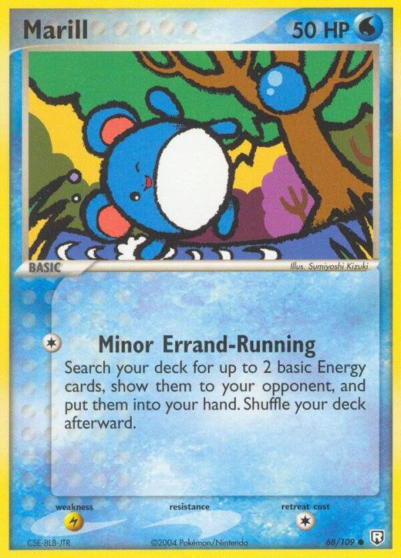 Marill Pokemon card from Team Rocket Returns