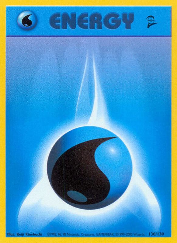 Water Energy Pokemon card from Base Set 2