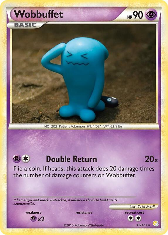 Wobbuffet Pokemon card from HeartGold SoulSilver