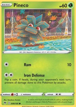 Pineco Pokemon card from Vivid Voltage