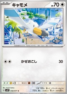 Wingull Pokemon card from Snow Hazard