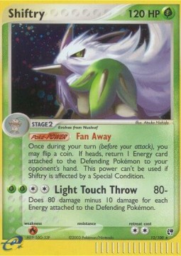Shiftry Pokemon card from EX Sandstorm