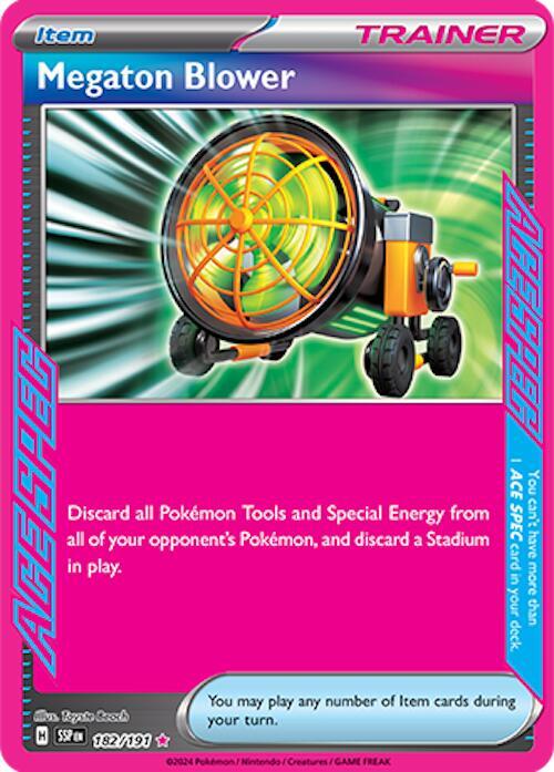 Megaton Blower Pokemon card from SV08: Surging Sparks