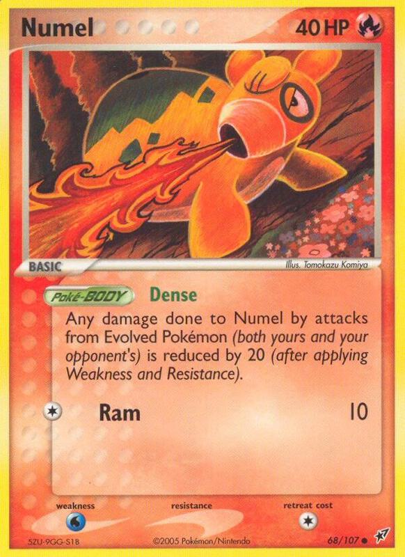 Numel Pokemon card from Deoxys