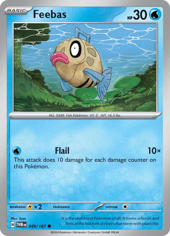 Feebas Pokemon card from SV06: Twilight Masquerade