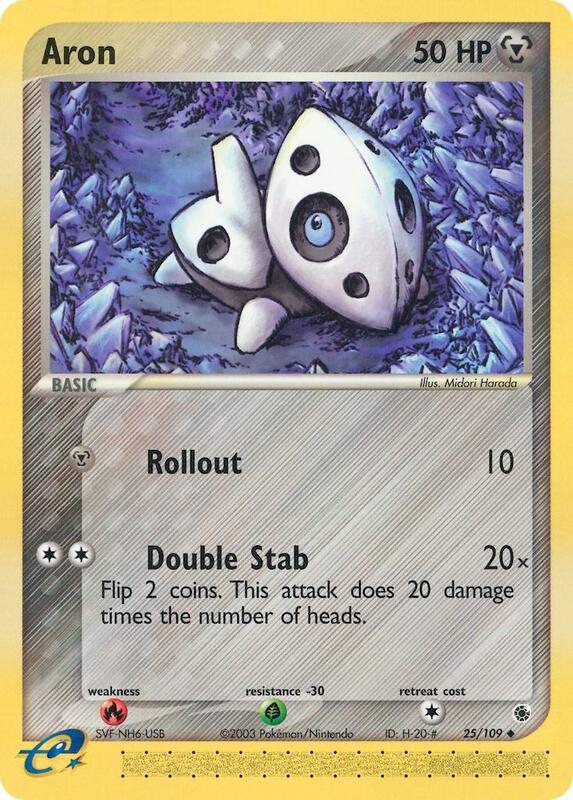 Aron Pokemon card from Ruby and Sapphire