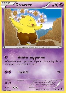 Drowzee Pokemon card from Furious Fists