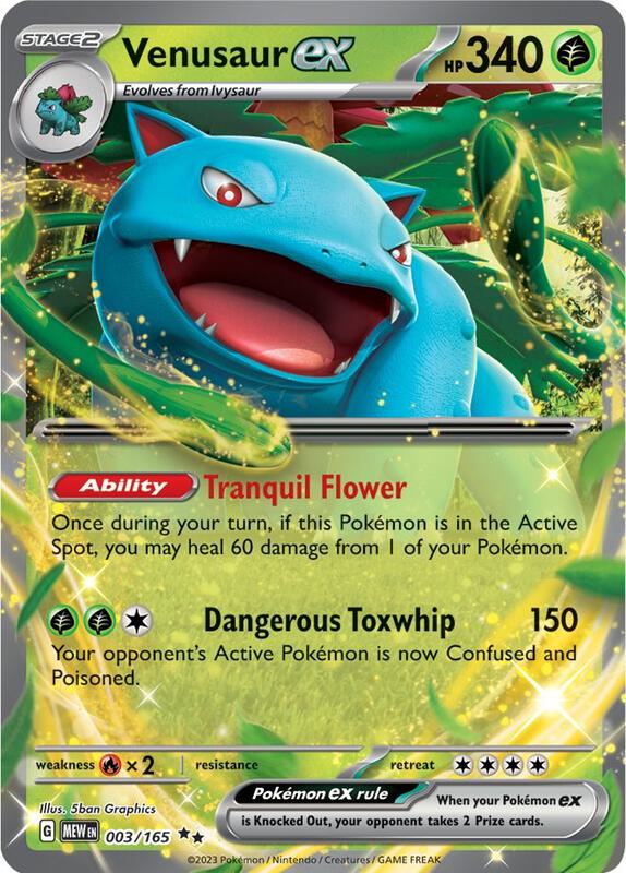 Venusaur ex Pokemon card from SV: Scarlet & Violet 151