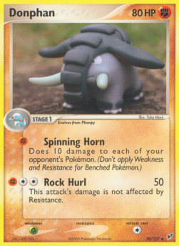 Donphan Pokemon card from EX Deoxys