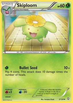 Skiploom Pokemon card from Dragons Exalted