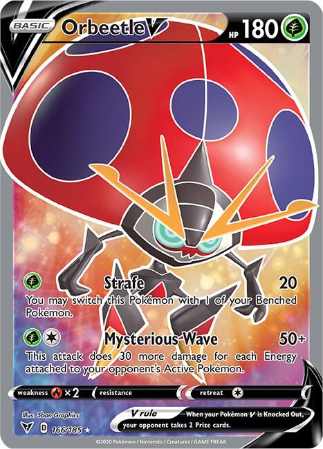 Orbeetle V (Full Art) Pokemon card from SWSH04: Vivid