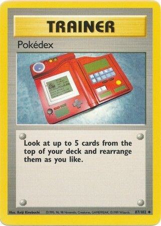 Pokedex Pokemon card from Base Set