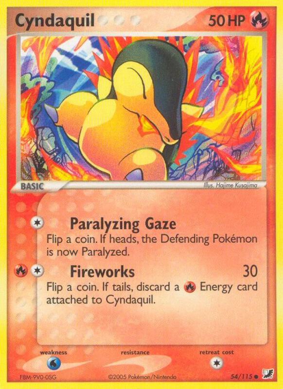 Cyndaquil Pokemon card from Unseen Forces