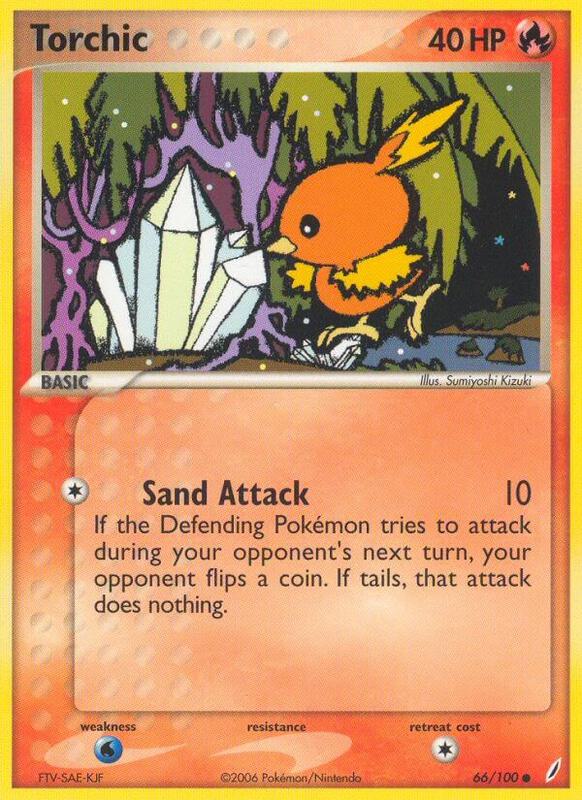 Torchic Pokemon card from Crystal Guardians