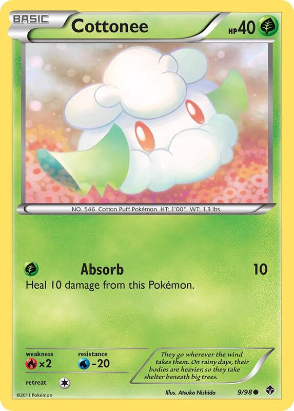 Cottonee (9) Pokemon card from Emerging Powers