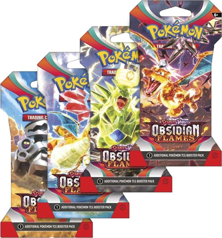 Obsidian Flames Sleeved Booster Pack Art Bundle [Set of 4] Pokemon card from SV03: Obsidian