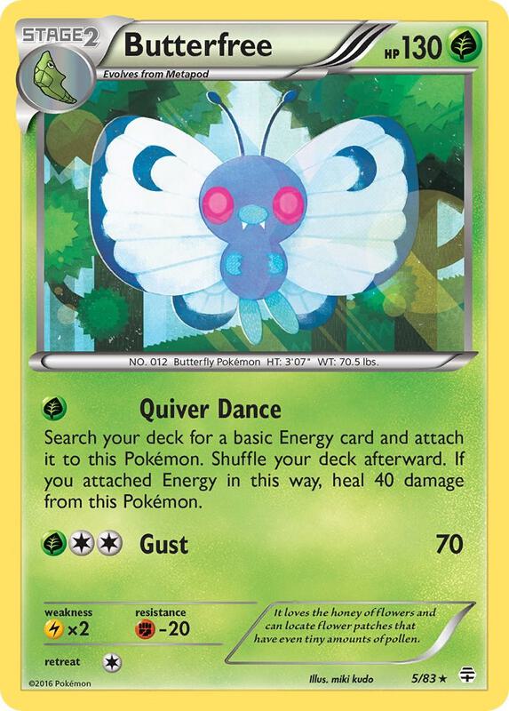 Butterfree Pokemon card from Generations