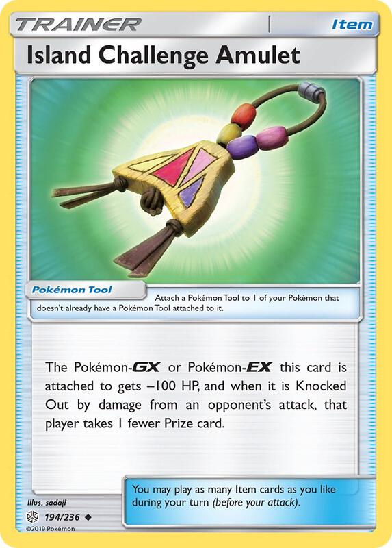Island Challenge Amulet Pokemon card from SM - Cosmic Eclipse
