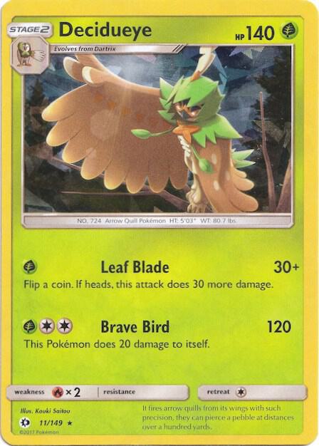 Decidueye Pokemon card from Deck Exclusives