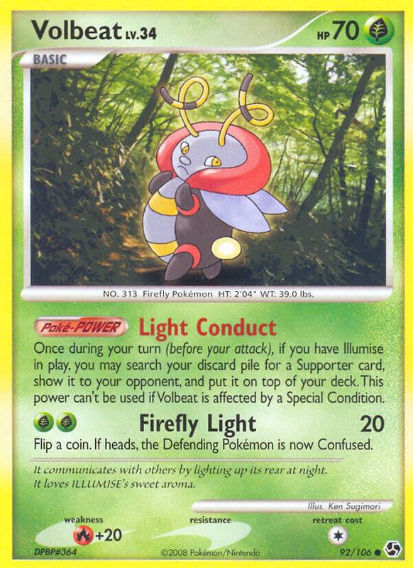 Volbeat Pokemon card from Great Encounters
