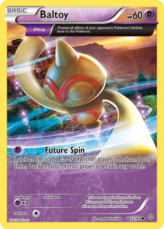 Baltoy (32) Pokemon card from XY - Ancient Origins