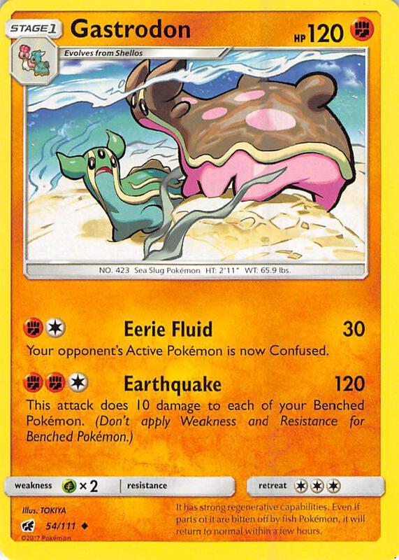 Gastrodon Pokemon card from SM - Crimson Invasion