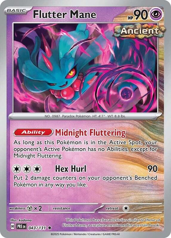 Flutter Mane Pokemon card from SV: Prismatic Evolutions
