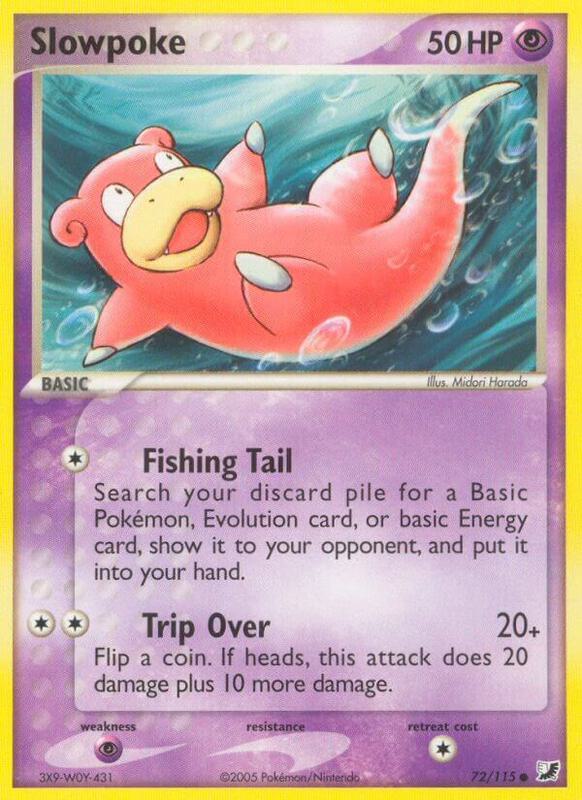 Slowpoke Pokemon card from Unseen Forces