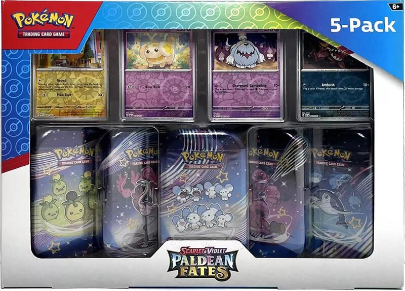 Costco Pokemon Scarlet & Violet Paldean Fates Mini Tin 5-pack Pokemon card from Miscellaneous Cards & Products