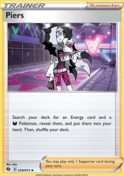 Piers Pokemon card from Champion's Path
