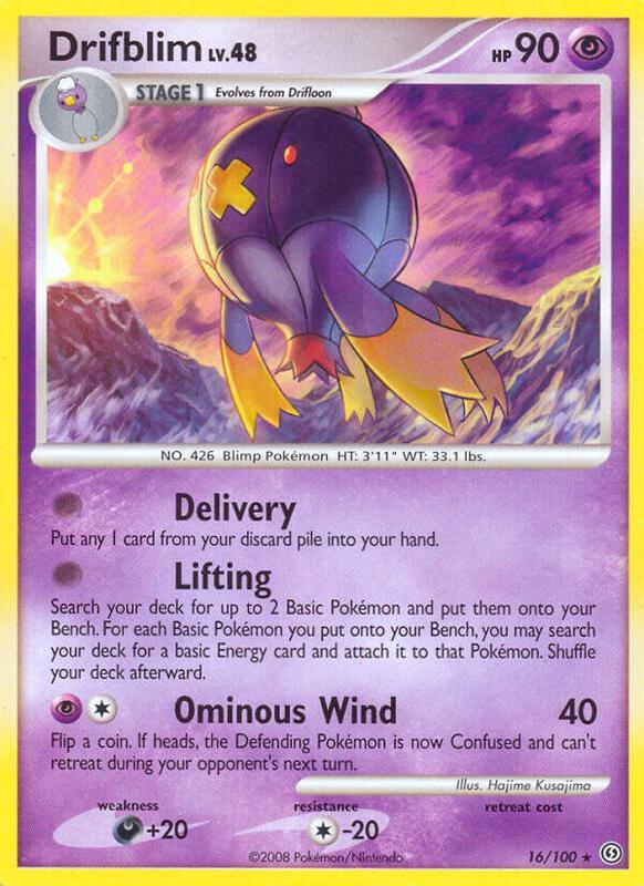 Drifblim Pokemon card from Stormfront