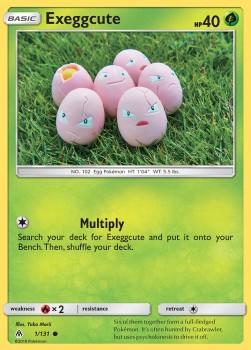Exeggcute Pokemon card from Forbidden Light