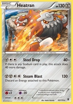 Heatran Pokemon card from Phantom Forces