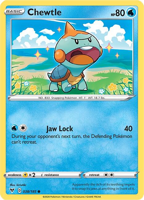 Chewtle Pokemon card from SWSH04: Vivid Voltage