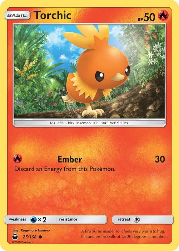 Torchic (25) Pokemon card from SM - Celestial Storm
