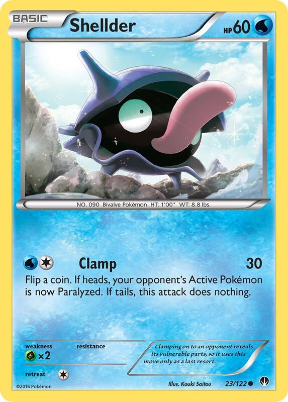 Shellder (23) Pokemon card from XY - BREAKpoint