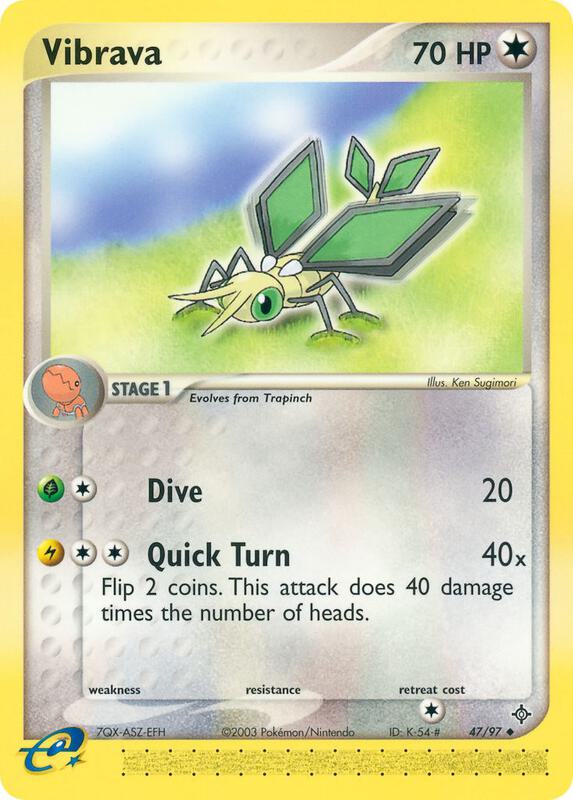 Vibrava Pokemon card from Dragon