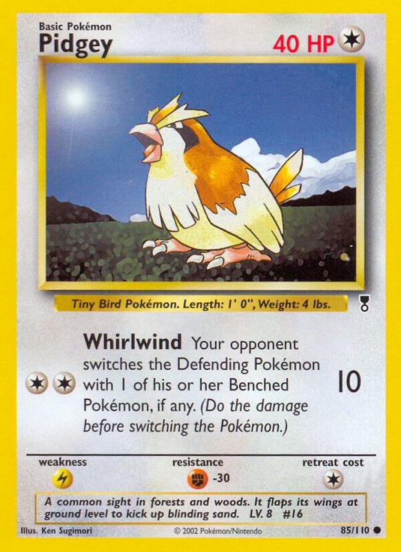 Pidgey Pokemon card from Legendary Collection