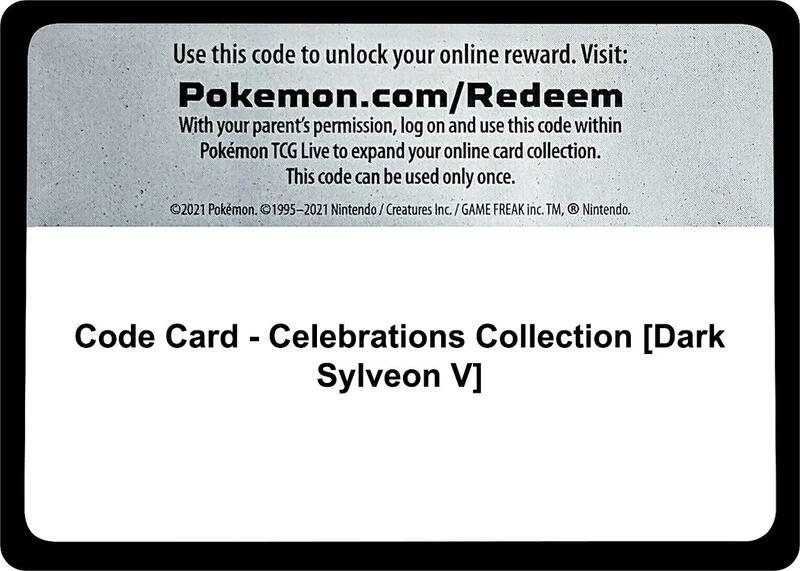 Code Card - Celebrations Collection [Dark Sylveon V] Pokemon card from Celebrations
