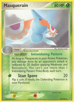 Masquerain Pokemon card from EX Deoxys