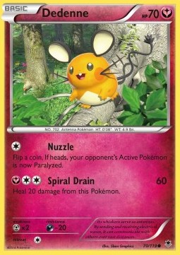Dedenne Pokemon card from Phantom Forces